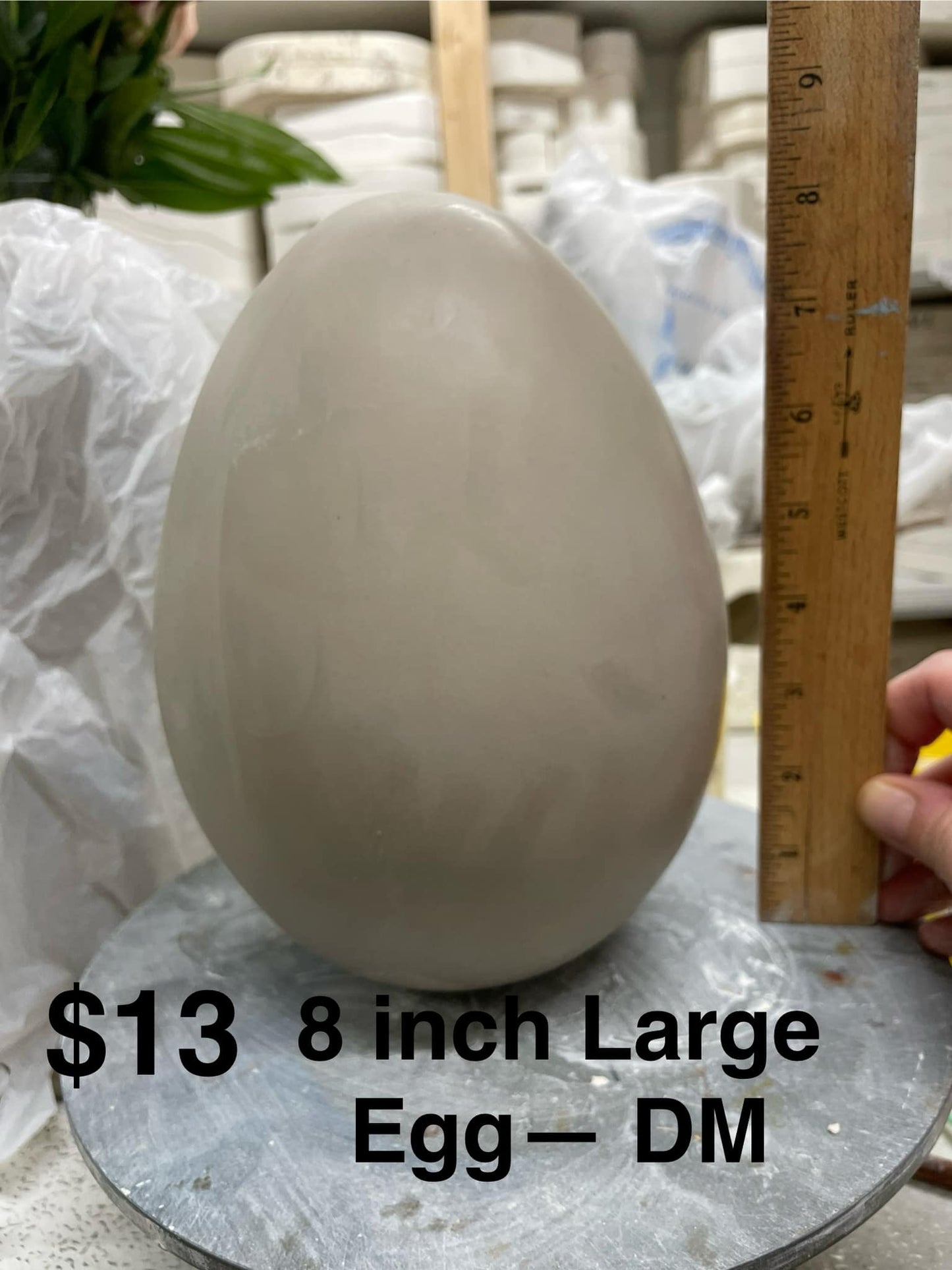 EGG- LARGE 8" ( EASTER) - ( DM )-$ 13