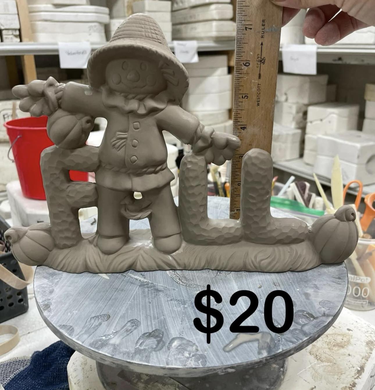 FALL WITH SCARECROW SIGN - $20