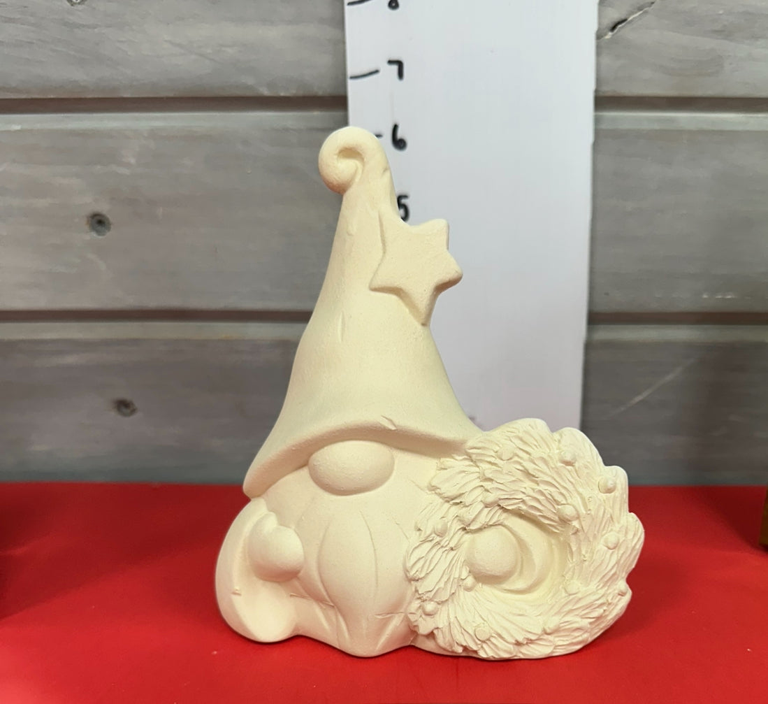 Gnome With Wreath - $25