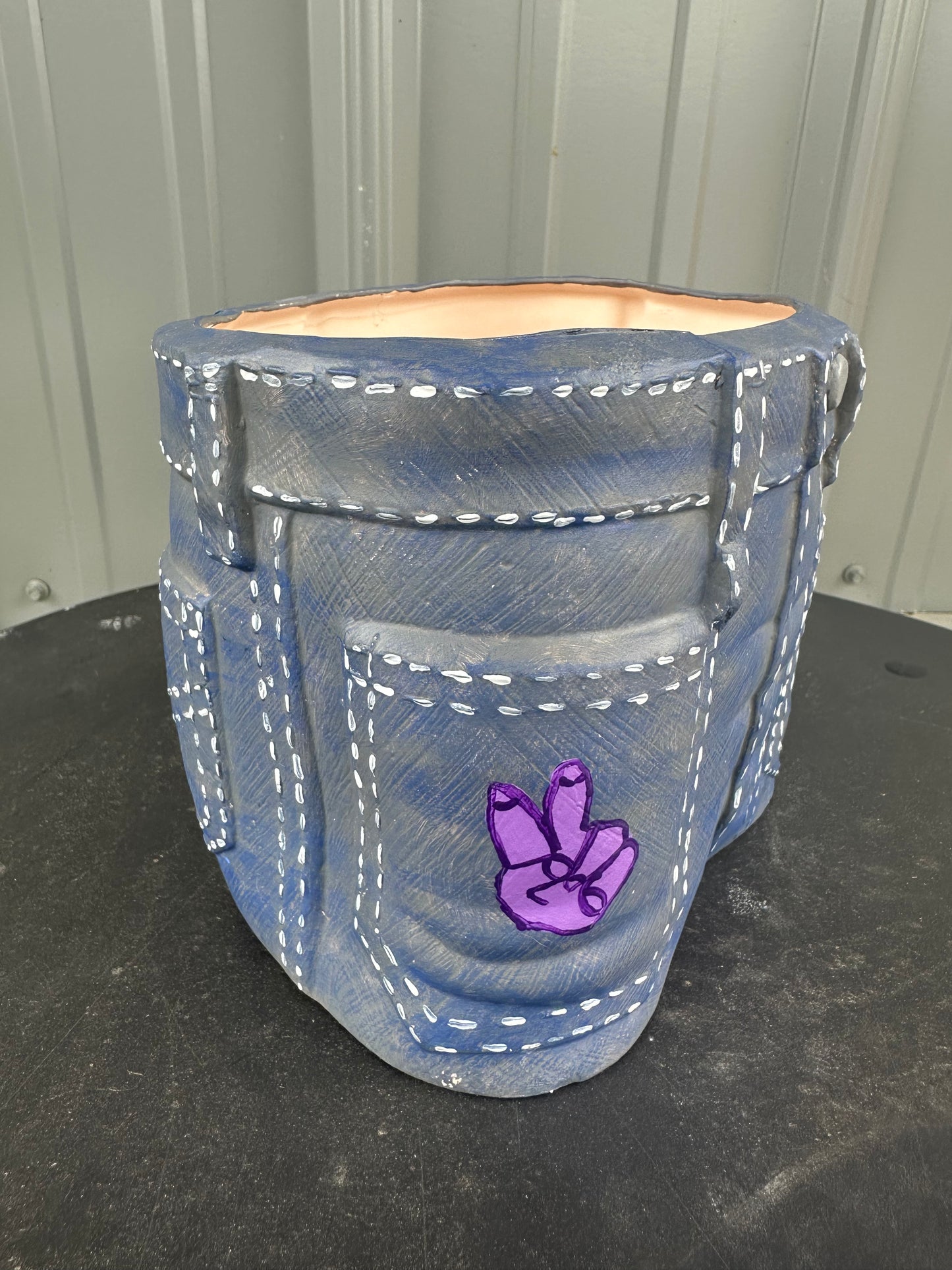 BLUE JEAN PLANTER-$20