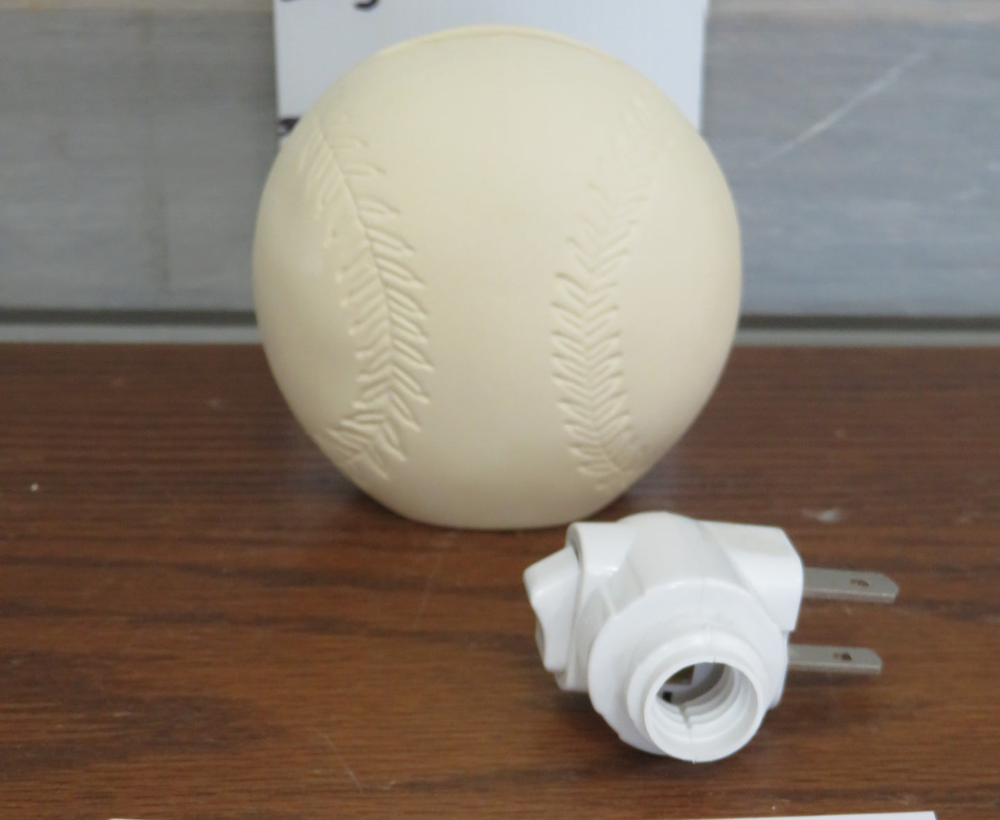 BASEBALL NIGHT LIGHT- $25 BISQUE