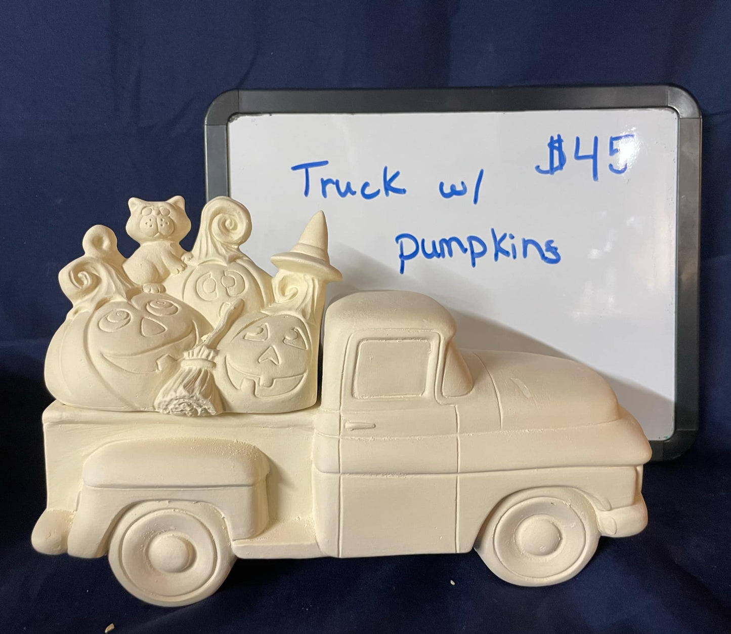 PUMPKINS, WITCH AND CAT insert-(ONLY) for Pick Up Truck (CM) -$20