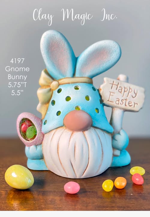 GNOME BUNNY ( CLAY MAGIC) -$ 20