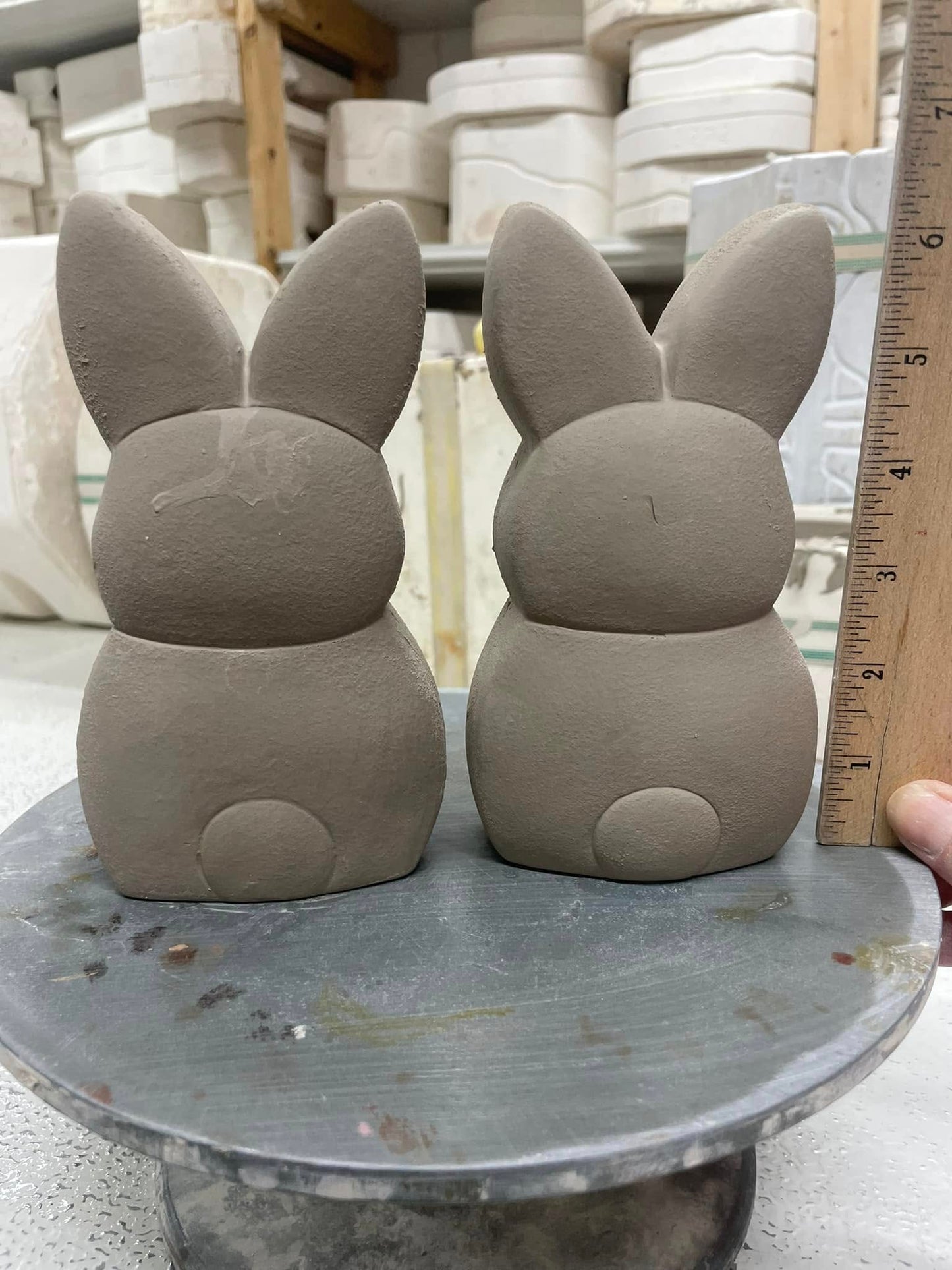 MARSHMALLOW BUNNIES - SET OF 2  -( CM)  $12