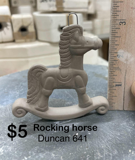 ROCKING HORSE CHRISTMAS ORNAMENT -$5 - DUNCAN 641