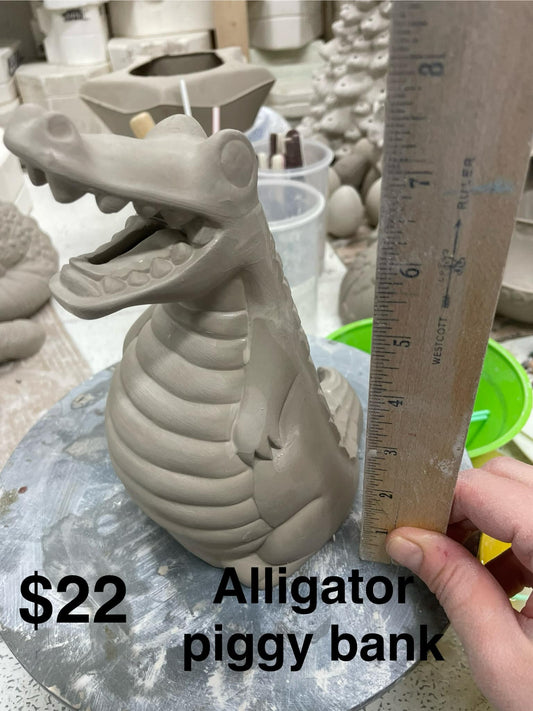 ALLIGATOR - FEED ME -- PIGGY BANK !!   - $22