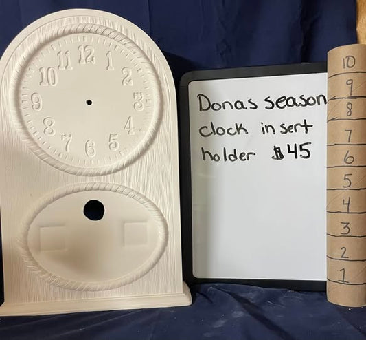 DONA'S SEASONS  CLOCK -$ 25