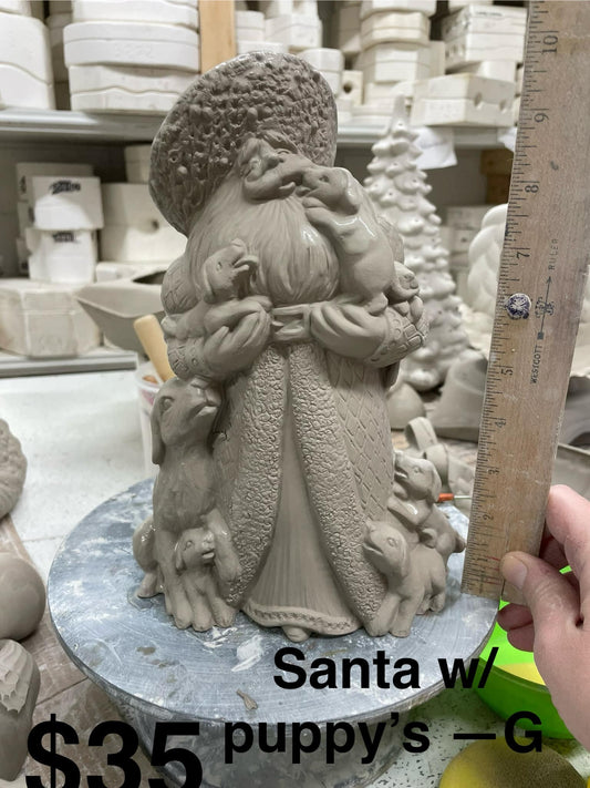 SANTA WITH PUPPIES ( G)   - $35