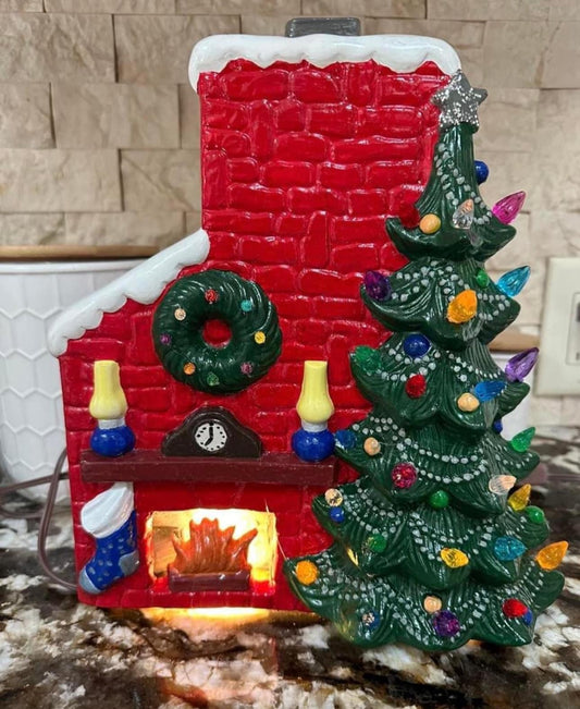 CHRISTMAS FIREPLACE-$55