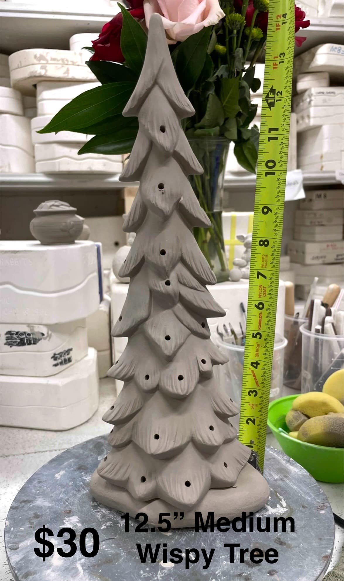 WISPY TREE WITH BASES -- 12.5 " ( medium)  -$30 ( CM)