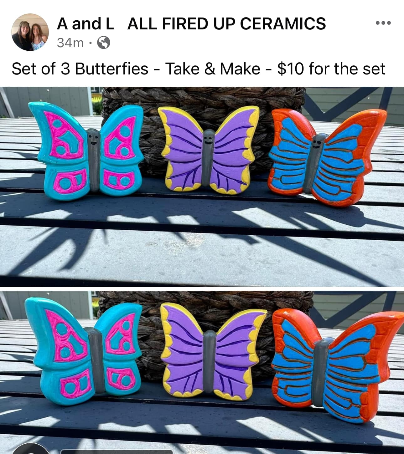 BUTTERFLIES - SET OF 3 -$10