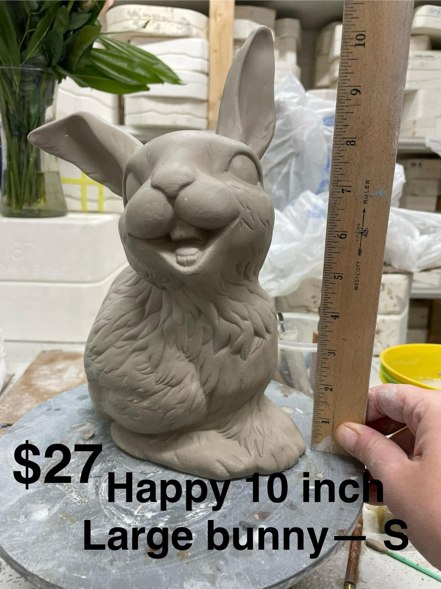 HAPPY 10" LARGE BUNNY - ( S)-$ 27