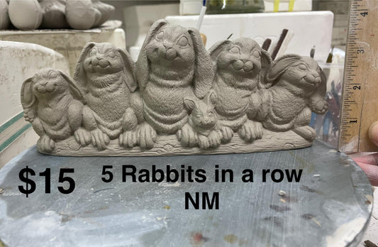 BUNNIES- 5 IN A ROW) EASTER - ( NM )-$ 15