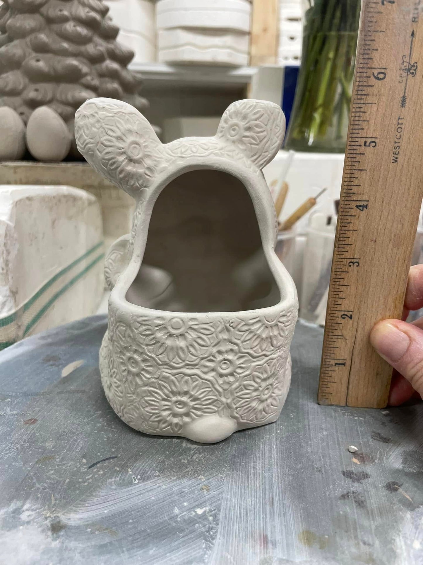 BUNNY - BABY PLANTER OR PENCIL HOLDER - ( SUNRISE )-$ 10