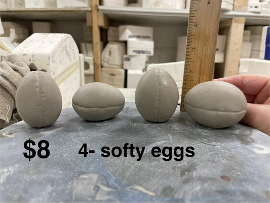 SOFTY EGGS -SET OF 4- -$8