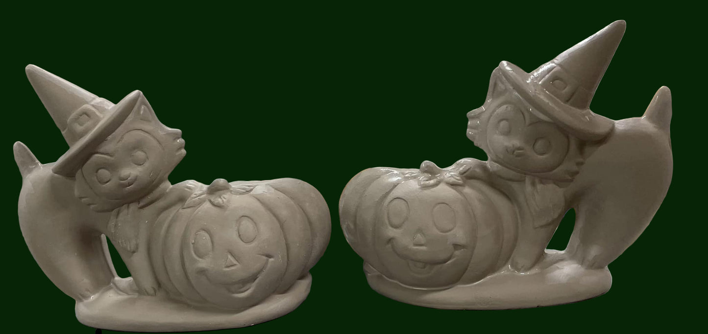 KITTENS WITH PUMPKINS- Set of 2