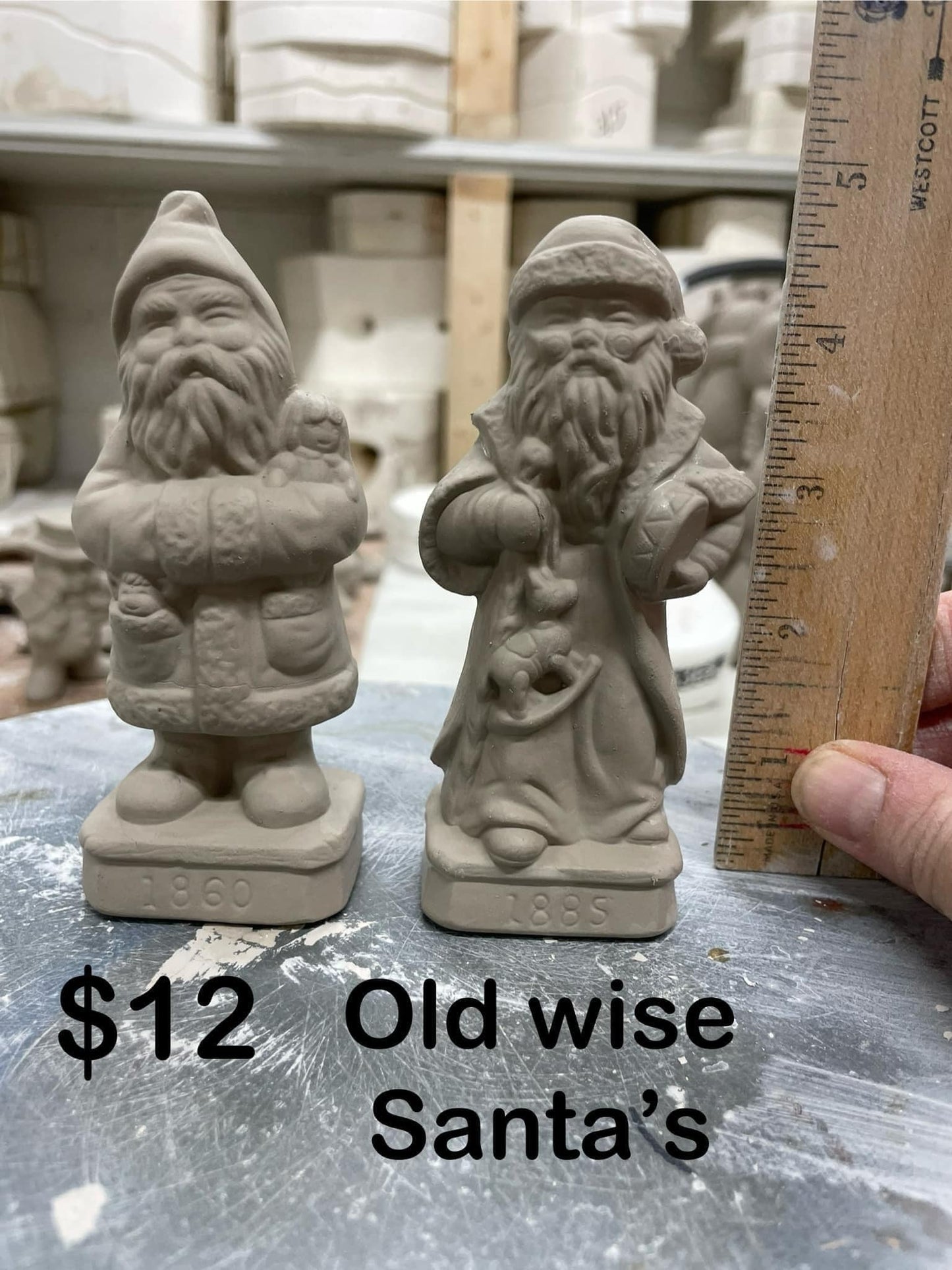 OLD WISE SANTAS -$12 -- APPROX 4 1/2" TALL