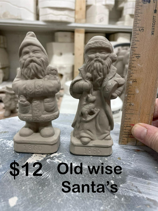 OLD WISE SANTAS -$12 -- APPROX 4 1/2" TALL