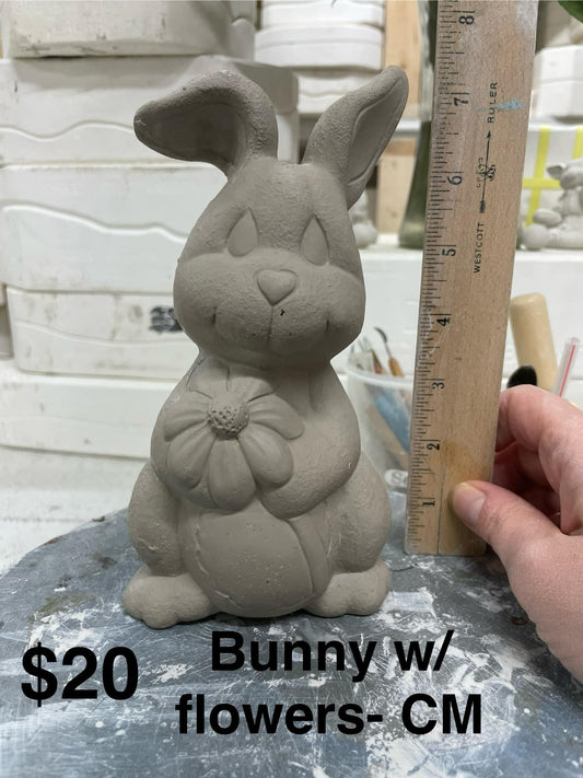 BUNNY'S WITH FLOWERS -( CM) -$ 20