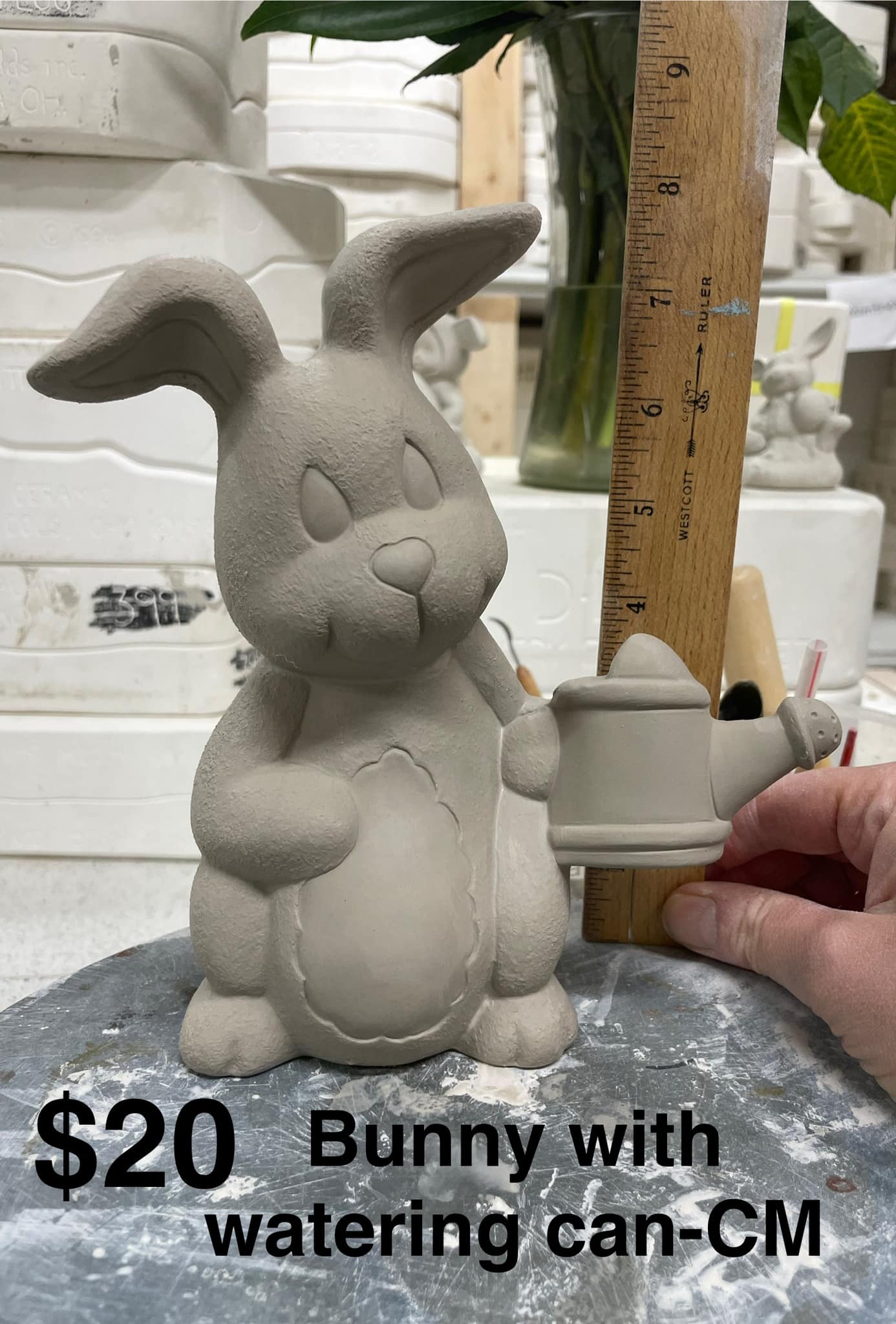 BUNNY'S WITH WATERING CAN -( CM) -$ 20