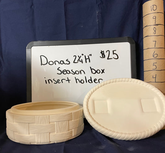 Season’s Box w/ Lid -Use with Dona’s Saesons Inserts- 2.5”TALL -$25