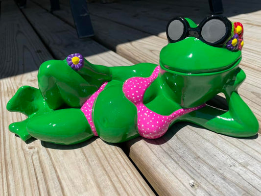 VINTAGE BIKINI FROG WITH COOL SHADES  -$40