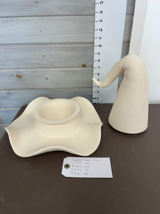 Witches hat chip dip bowl