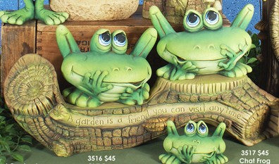 CHIT & CHAT-SET OF 2 Frogs -$ 40