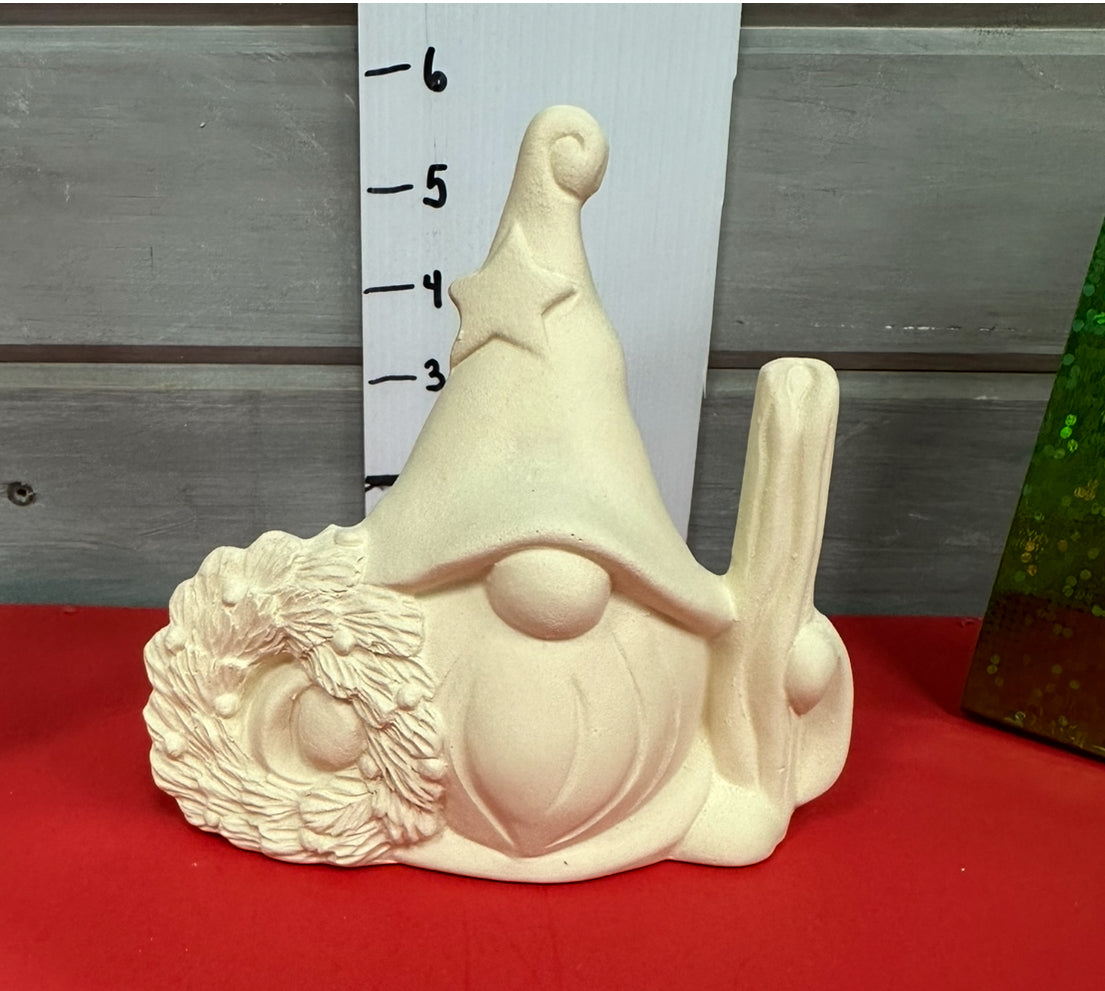 Gnome With Staff - $25 Bisque Only