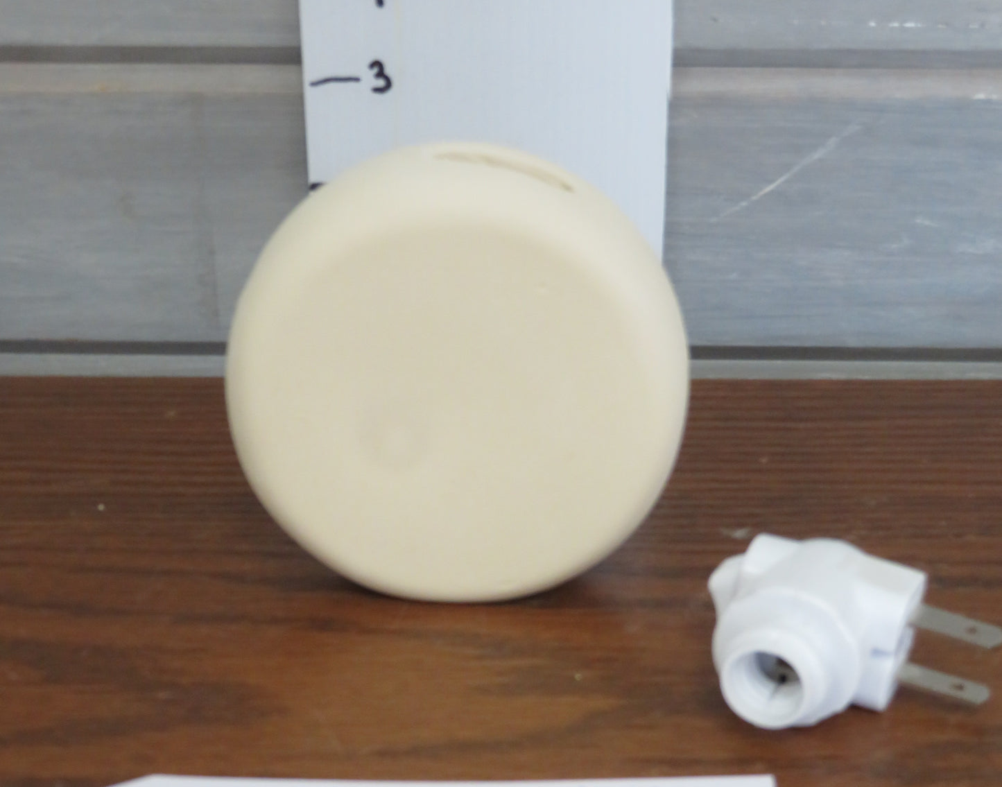 PLAIN  NIGHT LIGHT- $25  BISQUE - DESIGN AND PAINT YOUR OWN DESIGN