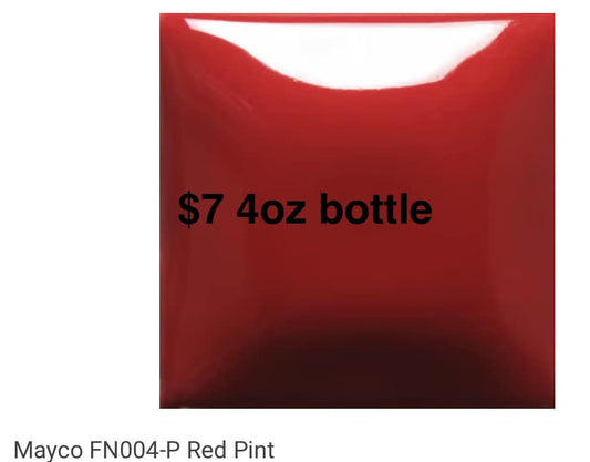 MAYCO - FN004-P RED-- 4 OZ -GLAZE - $7.00