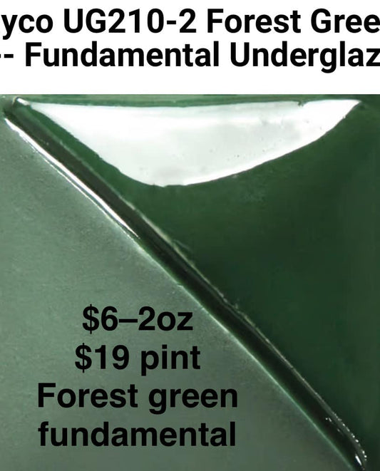 YCO UG210-2 FOREST GREEN FUNDAMENTAL - 2 OZ -GLAZE - $6.00