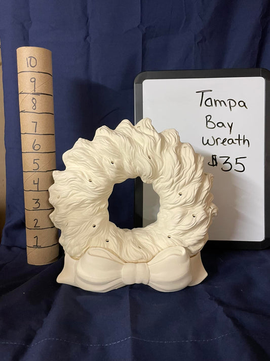 WREATH WITH BOW-TAMPA BAY - $35