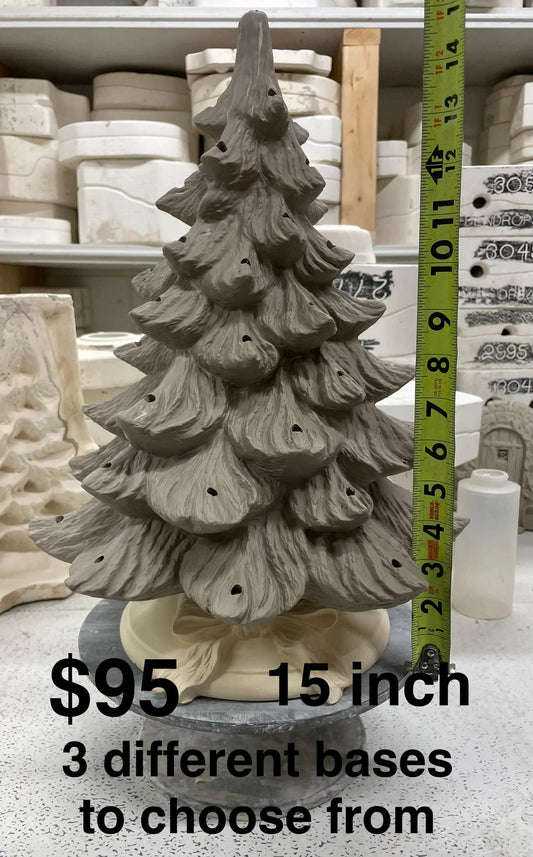 CHRISTMAS TREE ---15" TALL - $95