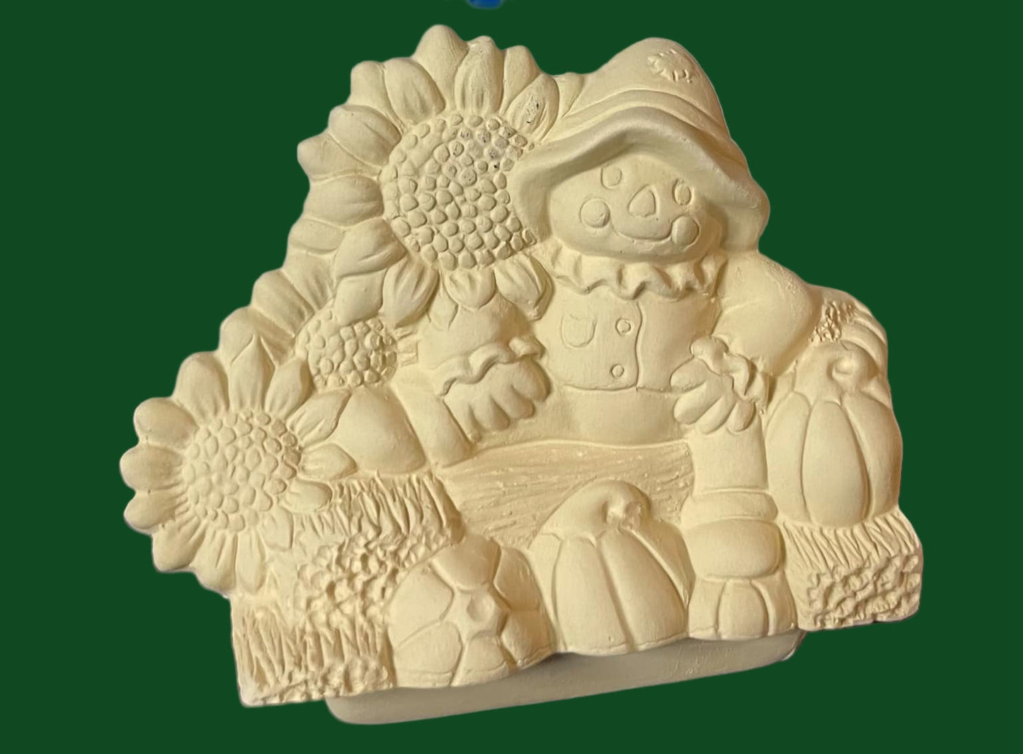 SCARECROW W/SUNFLOWERS & PUMPKINS  insert-(ONLY) for Pick Up Truck (CM)