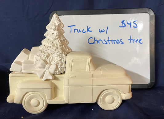 Pick Up Truck WITH  CHRISTMAS TREE   INSERT (CM) -$45
