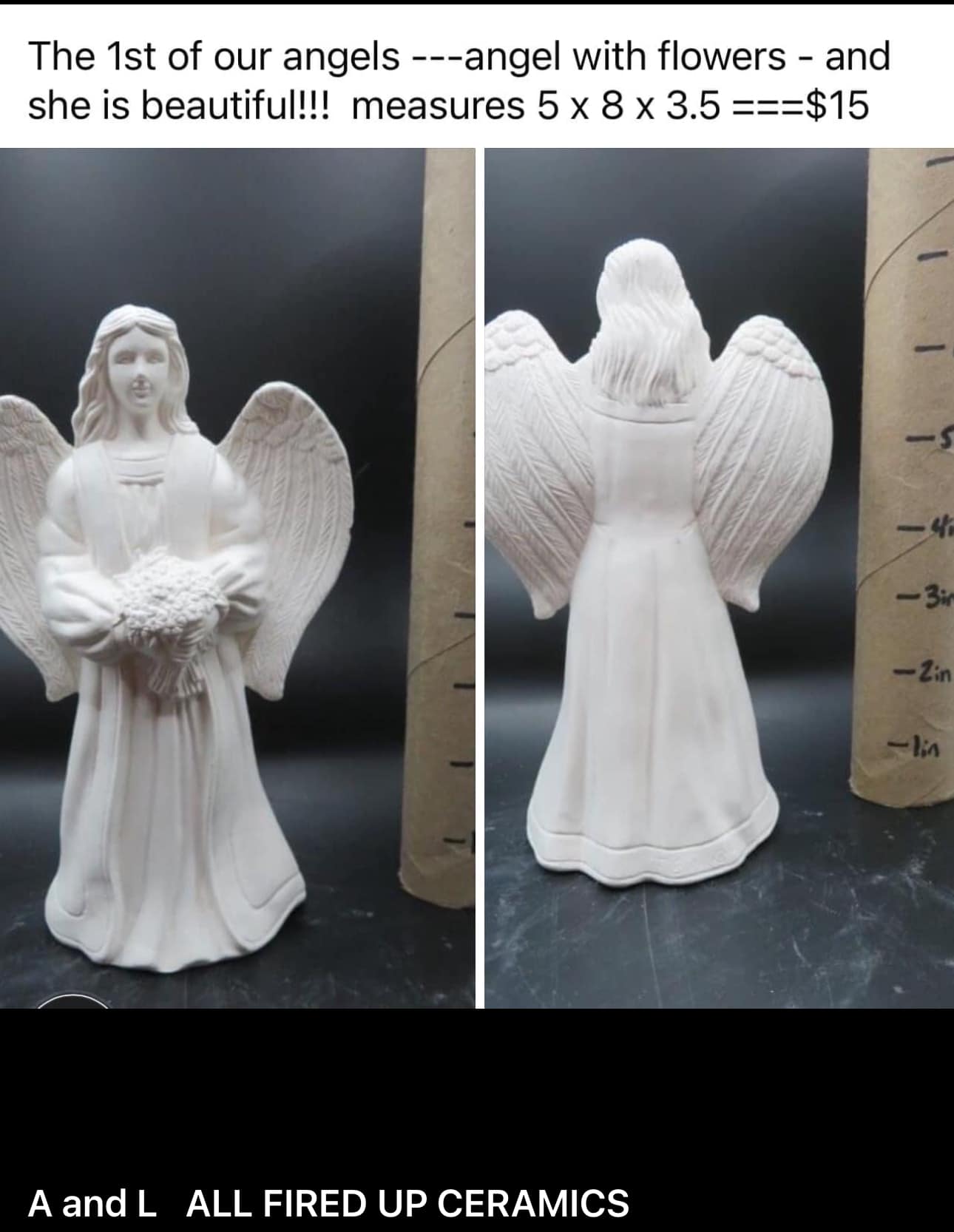 ANGEL WITH FLOWERS -$ 15