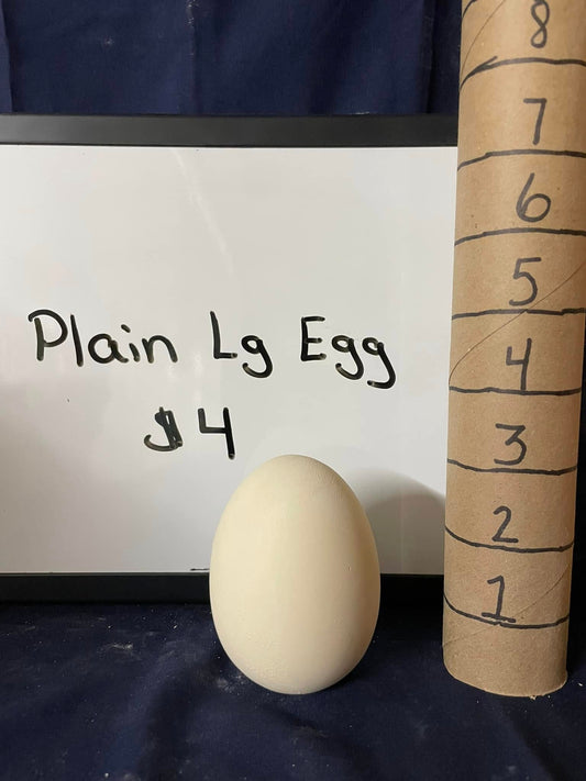 PLAIN EGG LARGE- YOU DECORATE IT HOW YOU CHOOSE! -$ 4 EACH